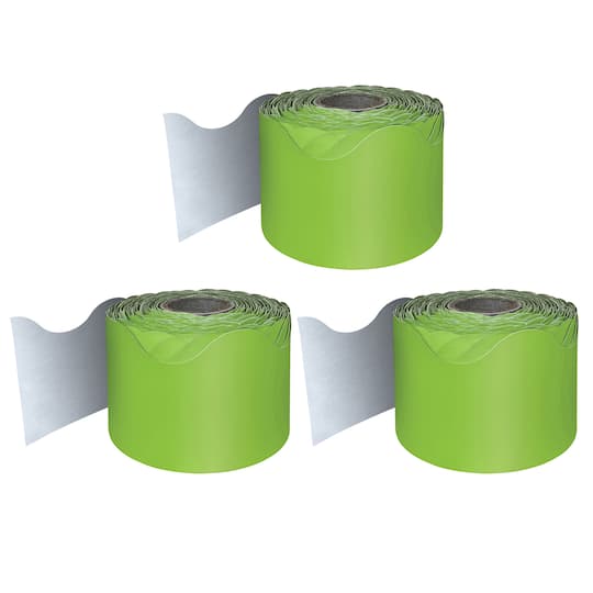Carson Dellosa® Lime Rolled Scalloped Border, 195ft.